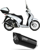 Complete Catalytic Exhaust System With Sound Certification Mover Steel Black - Mivv Compatible With Honda Sh 125 (2013-2016)