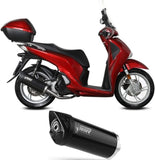 Système D'Échappement Complet Avec Catalyseur Et Homologation Acoustique Mover Acier Noir - Mivv Compatible Avec Honda Sh 150 (2017-2019)