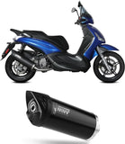 Système D'Échappement Complet Avec Catalyseur Et Homologation Acoustique Mover Acier Noir - Mivv Compatible Avec Piaggio Beverly 350 (2017-2020)