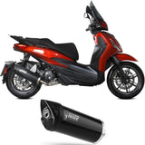 Système D'Échappement Non Catalysé Et Homologué Au Niveau Sonore Mover Acier Noir - Mivv Compatible Avec Piaggio Beverly 400 (2021-2024)