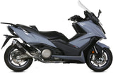 Système D'Échappement Catalytique Avec Homologation Acoustique Delta Race Acier Carbon - Mivv Compatible Avec Kymco Ak 550 (2017-2020)