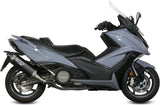 Système D'Échappement Catalytique Avec Homologation Acoustique Speed Edge Acier Noir Carbon - Mivv Compatible Avec Kymco Ak 550 (2017-2020)
