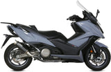 Système D'Échappement Catalytique Avec Homologation Acoustique Gppro Acier Noir - Mivv Compatible Avec Kymco Ak 550 (2017-2020)
