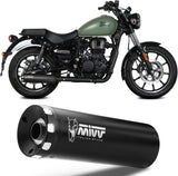 Non-Catalytic Exhaust Tip With Sound Certification Hr-1 Steel Black - Mivv Compatible With Royal Enfield Meteor 350 (2021-2024)