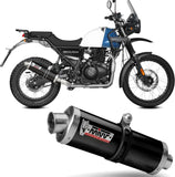 Système D'Échappement Non Catalysé Et Homologué Au Niveau Sonore Oval Acier Noir - Mivv Compatible Avec Royal Enfield Scram 411 (2022-2024)