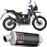 Système D'Échappement Catalytique Avec Homologation Acoustique Dakar Acier Noir - Mivv Compatible Avec Royal Enfield Himalayan (2021-2023)