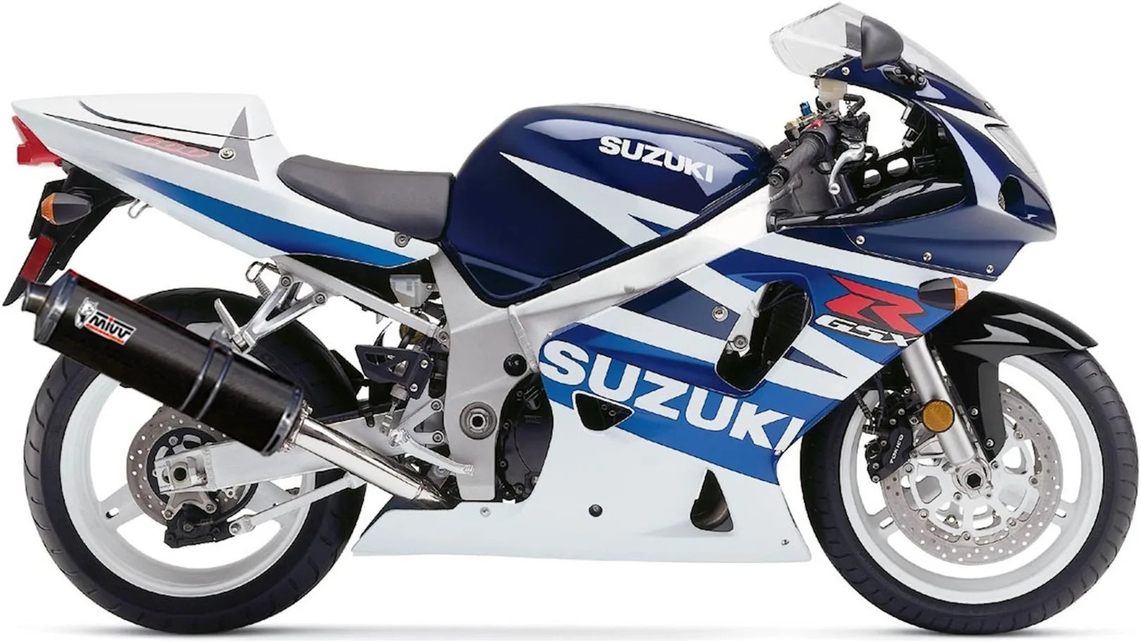 Système D'Échappement Homologué Au Niveau Sonore Oval Carbon - Mivv Compatible Avec Suzuki Gsx-R 750 (1996-2000)