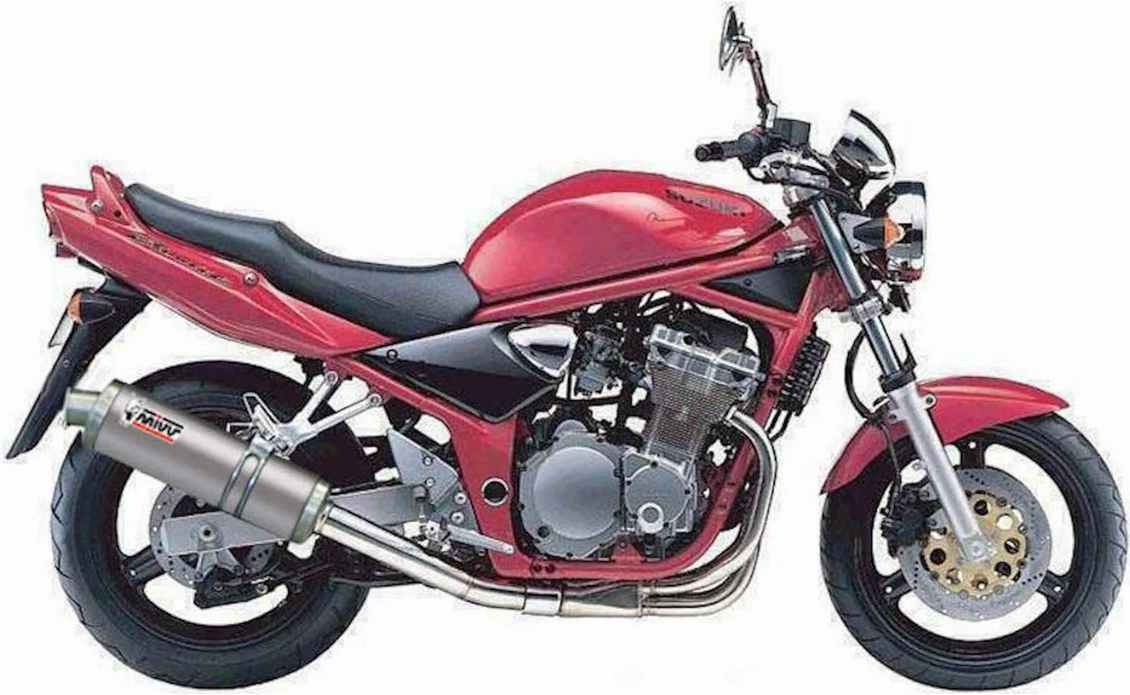 Système D'Échappement Homologué Au Niveau Sonore Oval Titanium - Mivv Compatible Avec Suzuki Gsf 600 Bandit (1995-2004)