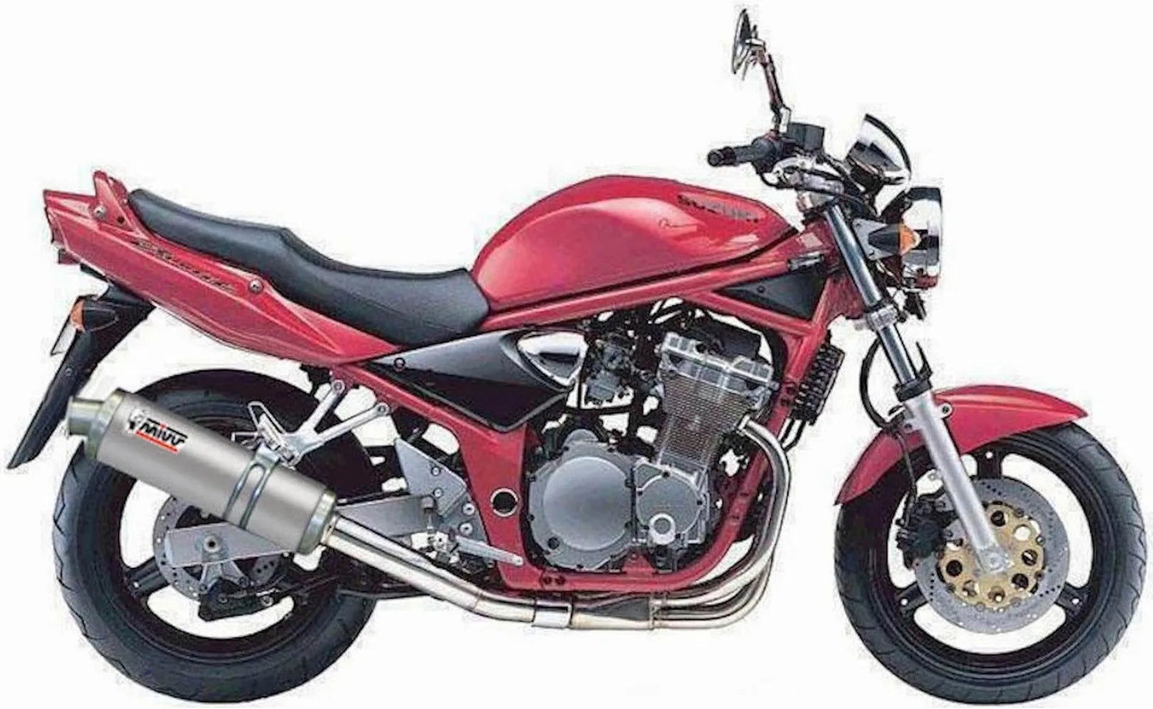 Système D'Échappement Homologué Au Niveau Sonore Oval Acier - Mivv Compatible Avec Suzuki Gsf 600 Bandit (1995-2004)
