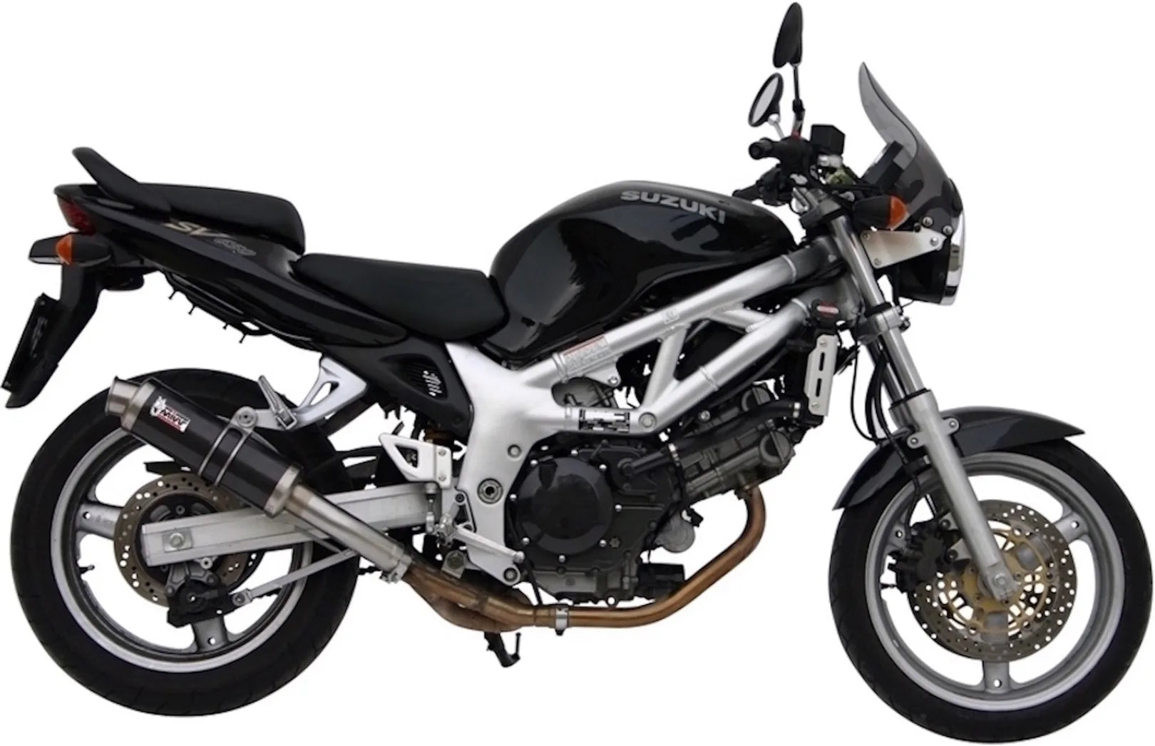 Système D'Échappement Homologué Au Niveau Sonore Gp Carbon - Mivv Compatible Avec Suzuki Sv 650 (1999-2002)