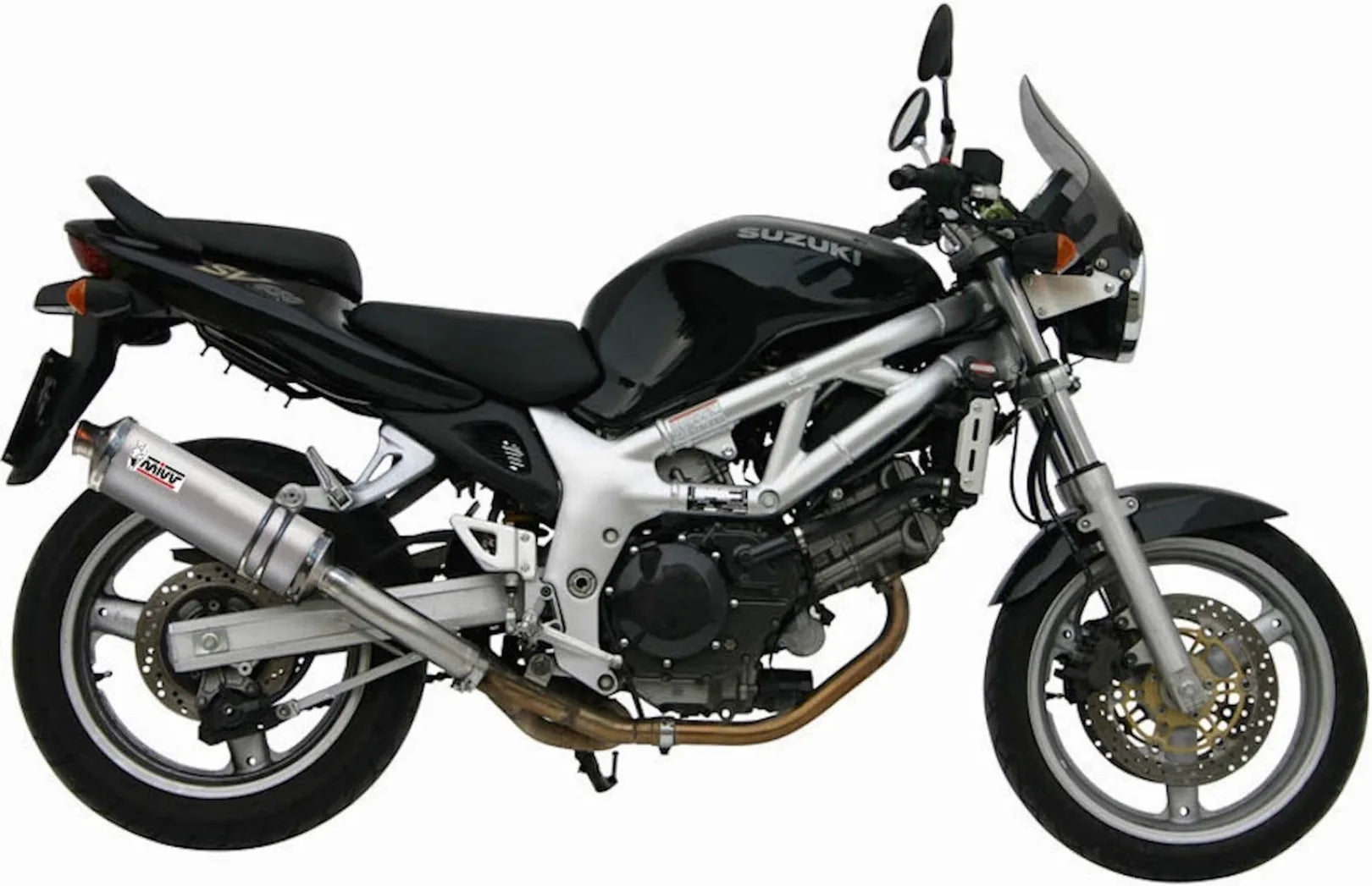 Système D'Échappement Homologué Au Niveau Sonore Oval Acier - Mivv Compatible Avec Suzuki Sv 650 (1999-2002)