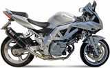 Système D'Échappement Catalytique Avec Homologation Acoustique Oval Carbon - Mivv Compatible Avec Suzuki Sv 650 (2003)