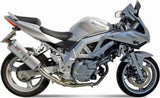 Complete Non-Catalytic Exhaust System With Sound Certification Oval Stainless Steel - Mivv Compatible With Suzuki Sv 650 (2003)