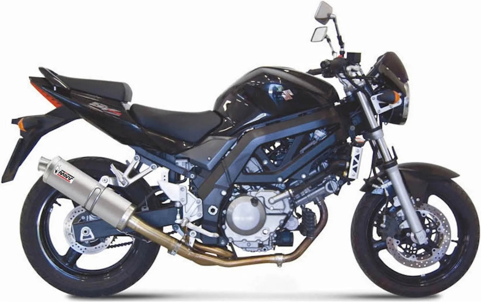 Système D'Échappement Catalytique Avec Homologation Acoustique Oval Acier - Mivv Compatible Avec Suzuki Sv 650 (2004-2015)