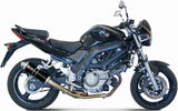 Système D'Échappement Catalytique Avec Homologation Acoustique Gp Acier Noir - Mivv Compatible Avec Suzuki Sv 650 (2004-2015)