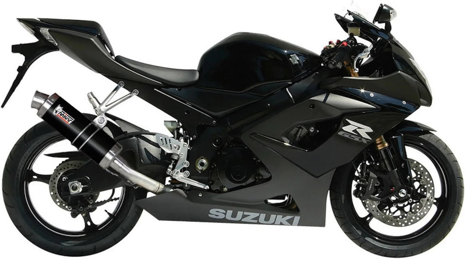Système D'Échappement Homologué Au Niveau Sonore Gp Acier Noir - Mivv Compatible Avec Suzuki Gsx-R 1000 (2005-2006)