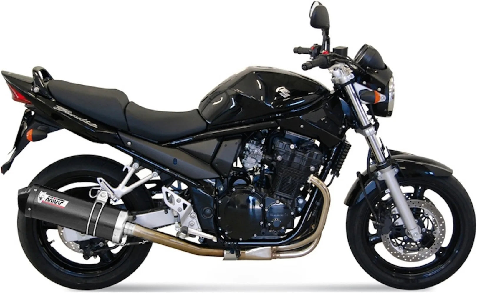 Système D'Échappement Homologué Au Niveau Sonore Oval Carbon Carbon - Mivv Compatible Avec Suzuki Gsf 650 Bandit (2005-2006)