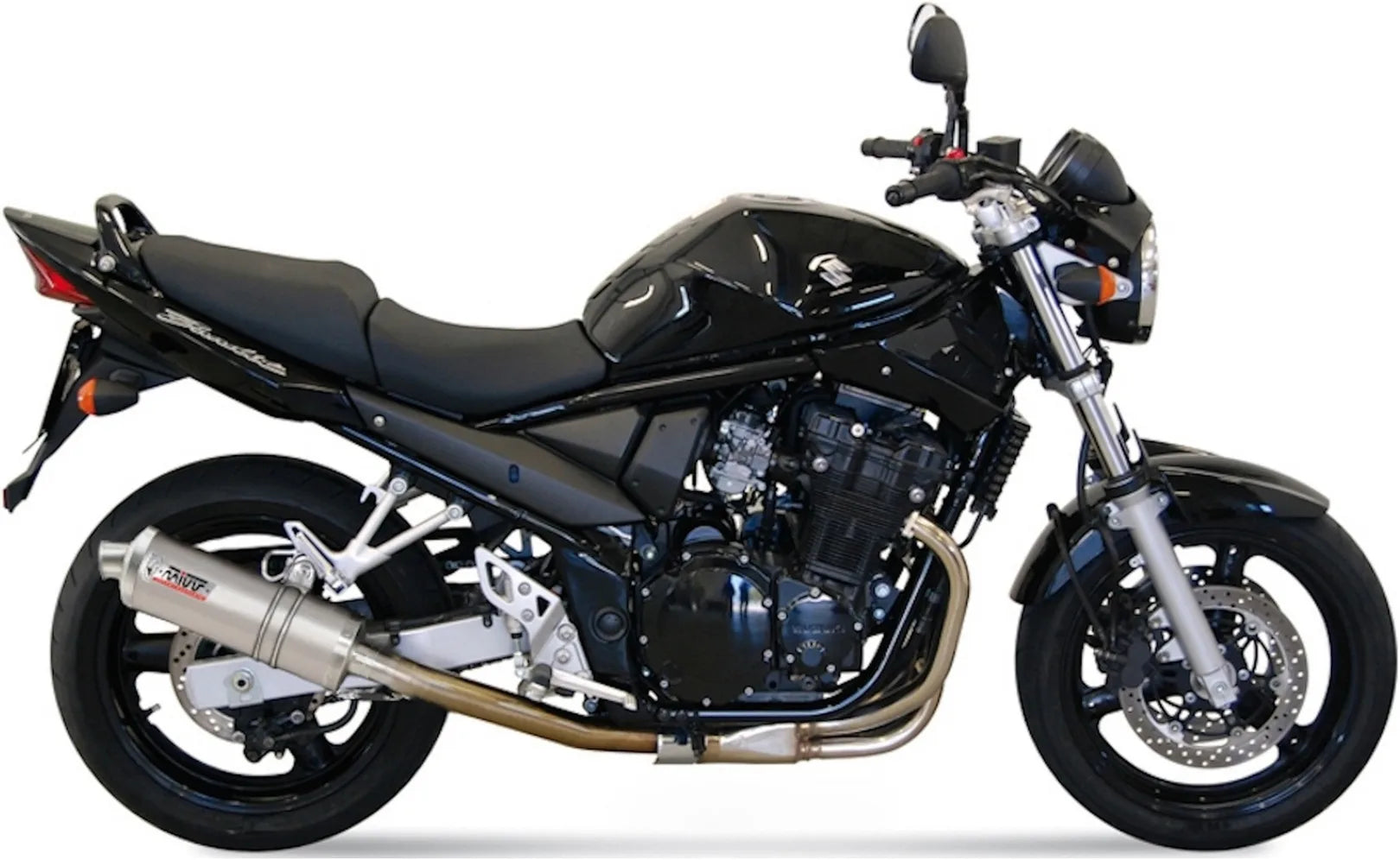 Système D'Échappement Homologué Au Niveau Sonore Oval Acier - Mivv Compatible Avec Suzuki Gsf 650 Bandit (2005-2006)