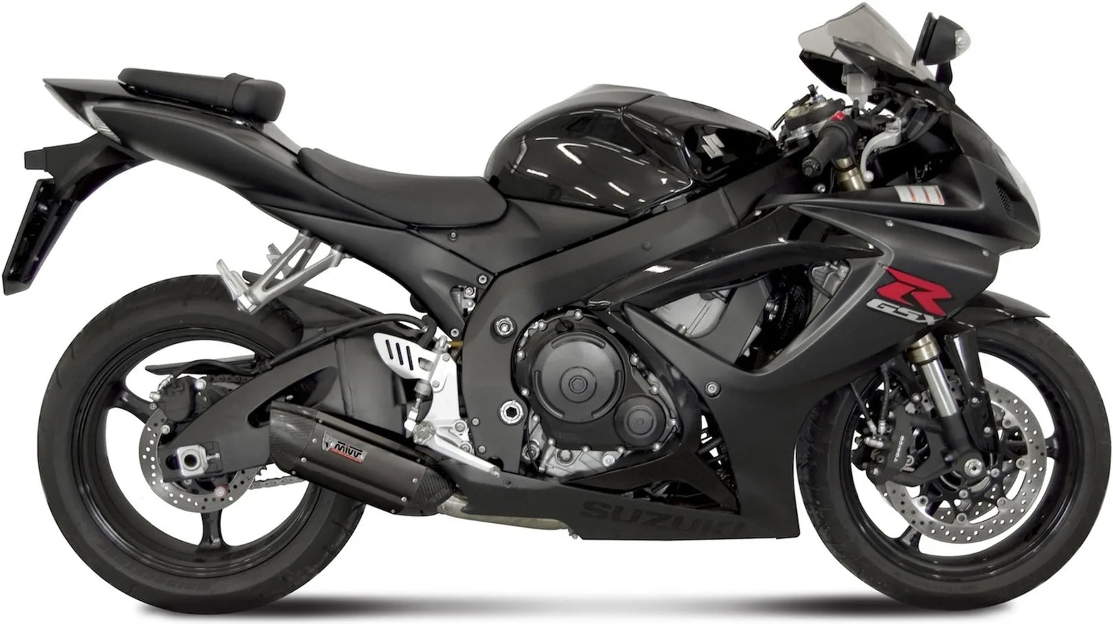 Système D'Échappement Catalytique Avec Homologation Acoustique Suono Acier Noir Carbon - Mivv Compatible Avec Suzuki Gsx-R 750 (2006-2007)