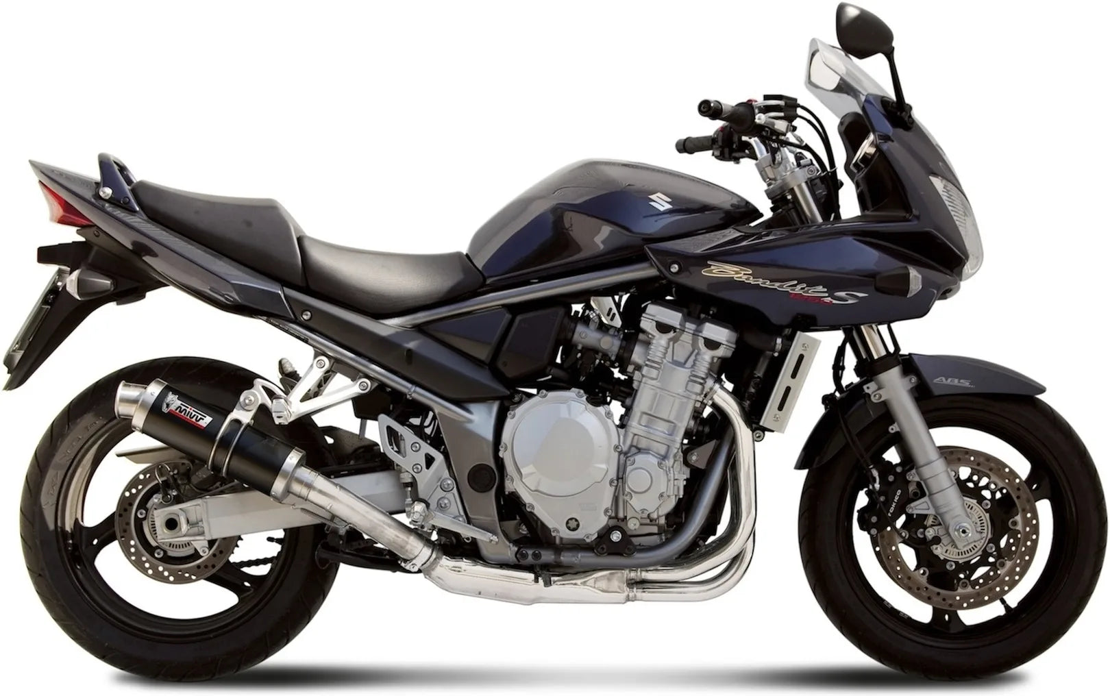 Système D'Échappement Homologué Au Niveau Sonore Gp Acier Noir - Mivv Compatible Avec Suzuki Gsf 1250 Bandit (2007-2016)