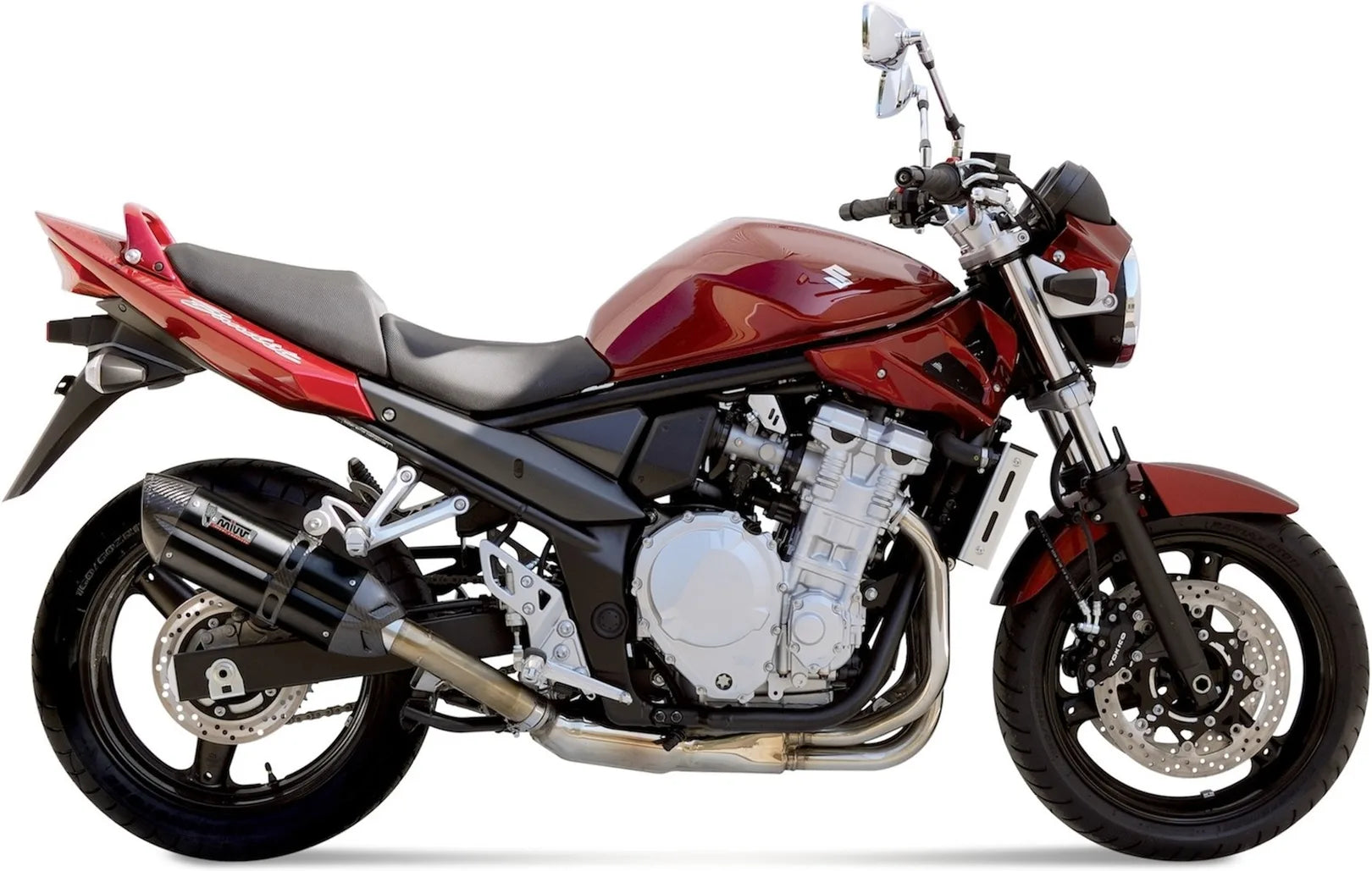 Système D'Échappement Homologué Au Niveau Sonore Suono Acier Noir Carbon - Mivv Compatible Avec Suzuki Gsf 650 Bandit (2007-2015)