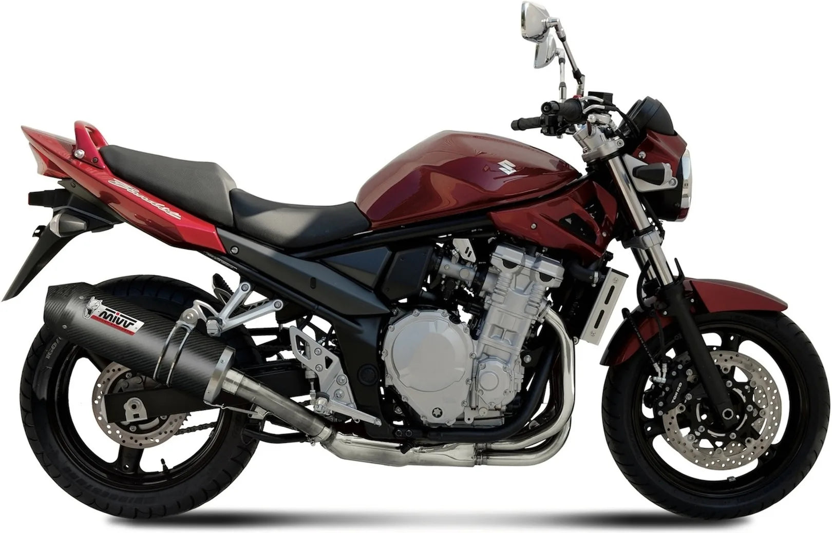 Système D'Échappement Homologué Au Niveau Sonore Oval Carbon Carbon - Mivv Compatible Avec Suzuki Gsx 650 F (2008-2015)