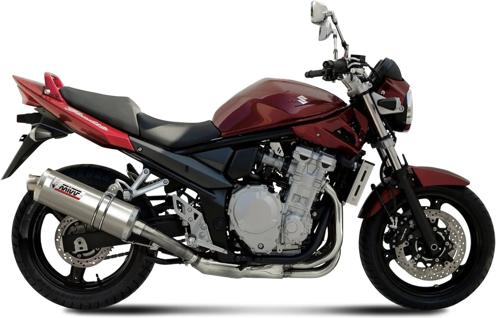 Système D'Échappement Homologué Au Niveau Sonore Oval Acier - Mivv Compatible Avec Suzuki Gsx 650 F (2008-2015)