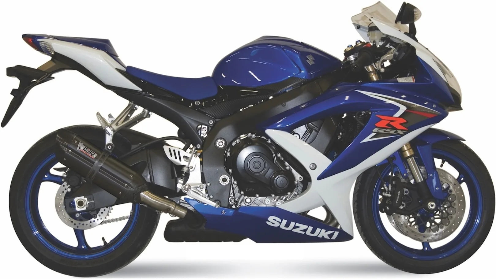 Système D'Échappement Homologué Au Niveau Sonore Suono Acier Noir Carbon - Mivv Compatible Avec Suzuki Gsx-R 600 (2008-2010)