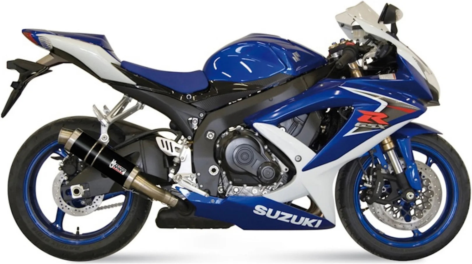 Système D'Échappement Homologué Au Niveau Sonore Gp Acier Noir - Mivv Compatible Avec Suzuki Gsx-R 750 (2008-2010)