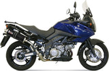 Double Sortie D'Échappement Homologuée Au Niveau Sonore Oval Carbon - Mivv Compatible Avec Suzuki Dl 1000 V-Strom (2002-2013)