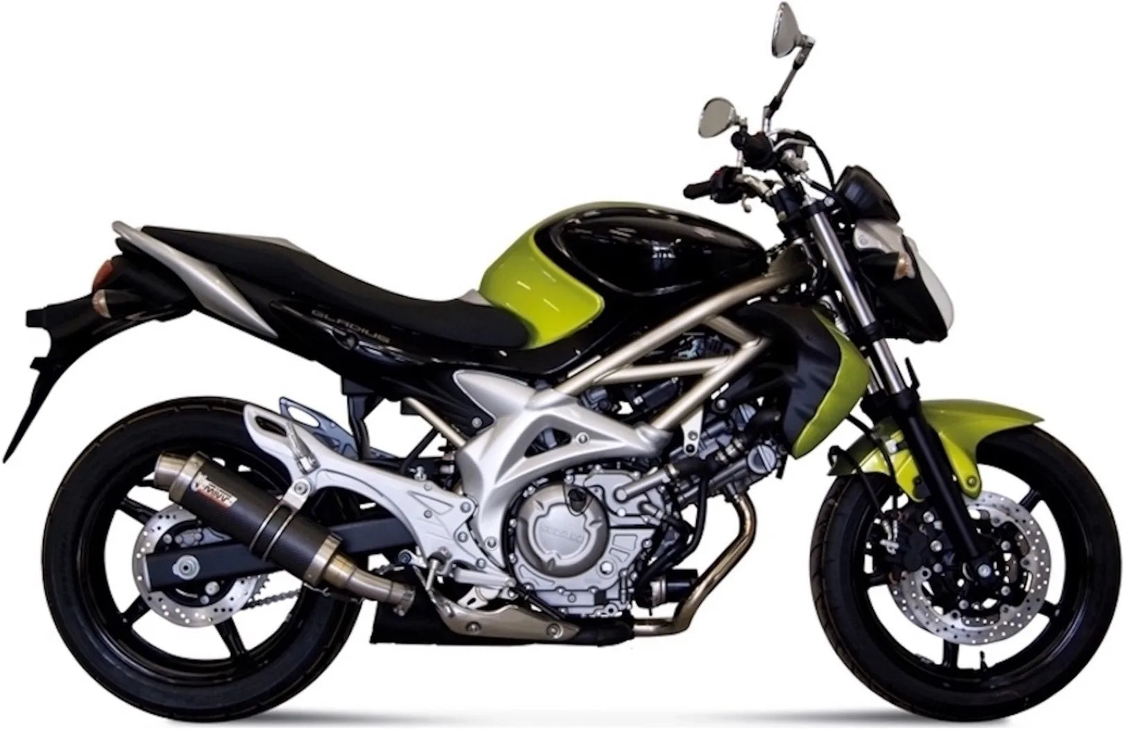 Système D'Échappement Homologué Au Niveau Sonore Gp Carbon - Mivv Compatible Avec Suzuki Gladius (2009-2015)