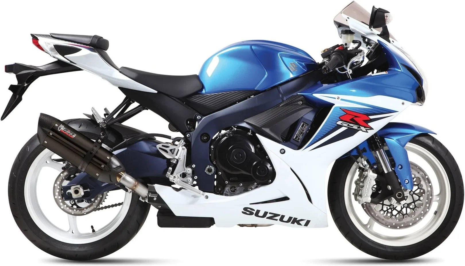 Système D'Échappement Homologué Au Niveau Sonore Suono Acier Noir Carbon - Mivv Compatible Avec Suzuki Gsx-R 600 (2011-2016)