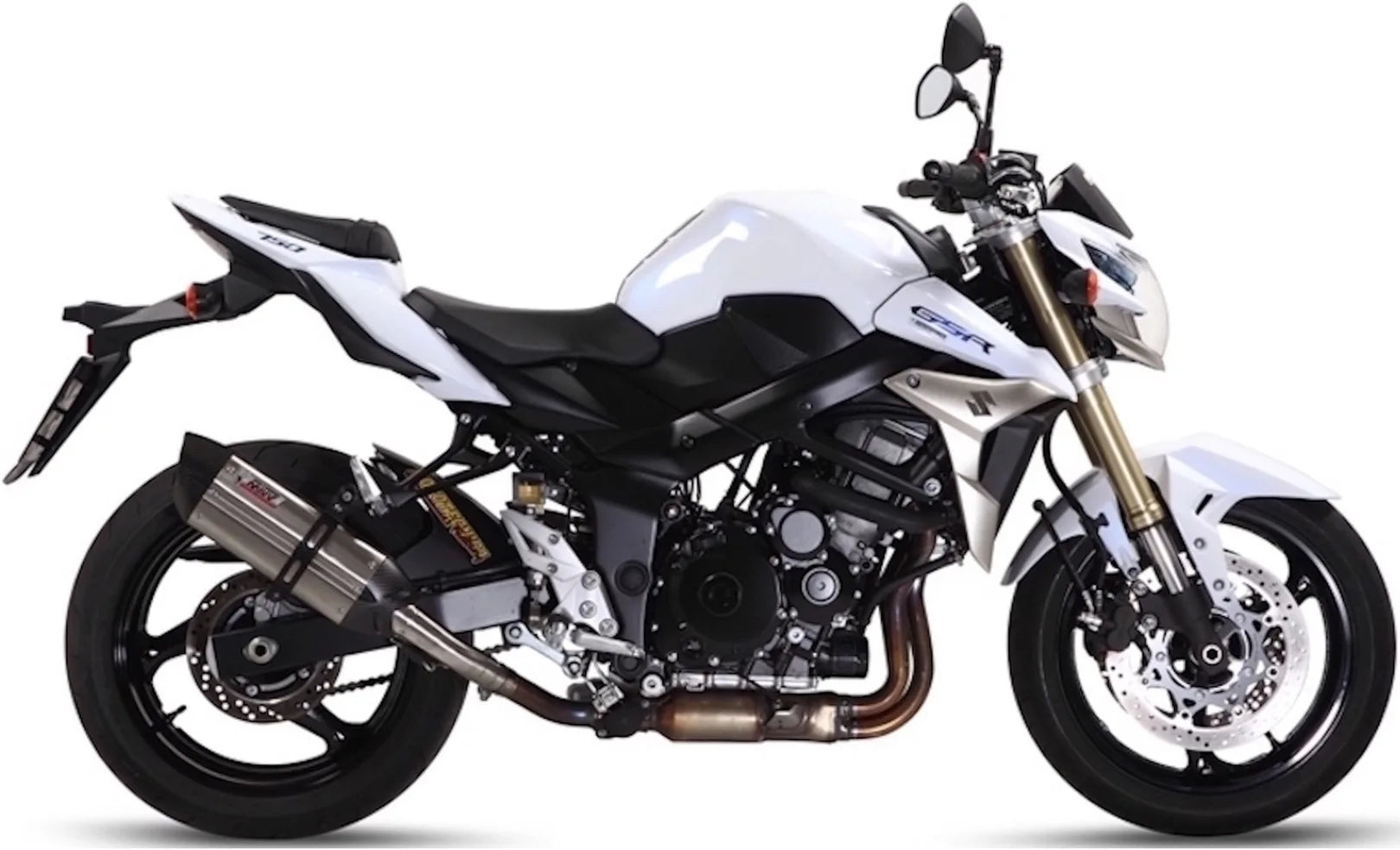 Système D'Échappement Homologué Au Niveau Sonore Suono Acier Carbon - Mivv Compatible Avec Suzuki Gsr 750 (2011-2016)