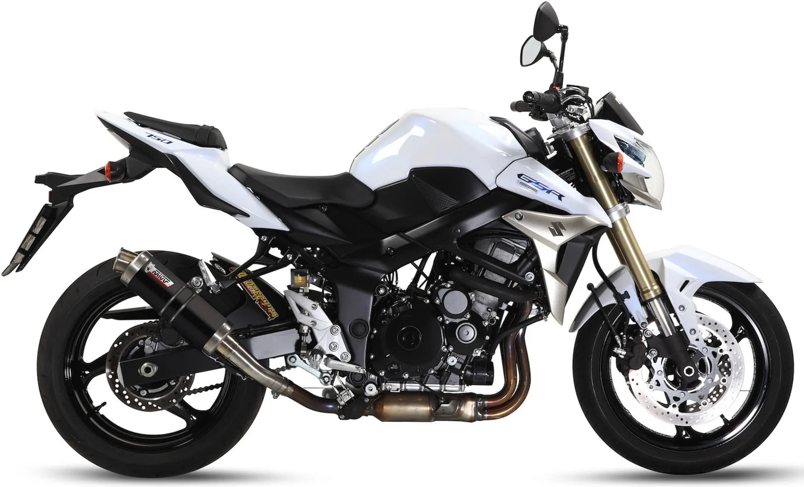 Système D'Échappement Homologué Au Niveau Sonore Gp Acier Noir - Mivv Compatible Avec Suzuki Gsr 750 (2011-2016)