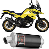 Système D'Échappement Homologué Au Niveau Sonore Dakar Acier Noir - Mivv Compatible Avec Suzuki V-Strom 1000 (2014-2020)