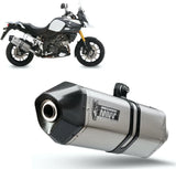 Système D'Échappement Homologué Au Niveau Sonore Speed Edge Acier Carbon - Mivv Compatible Avec Suzuki Dl 1000 V-Strom (2014-2020)