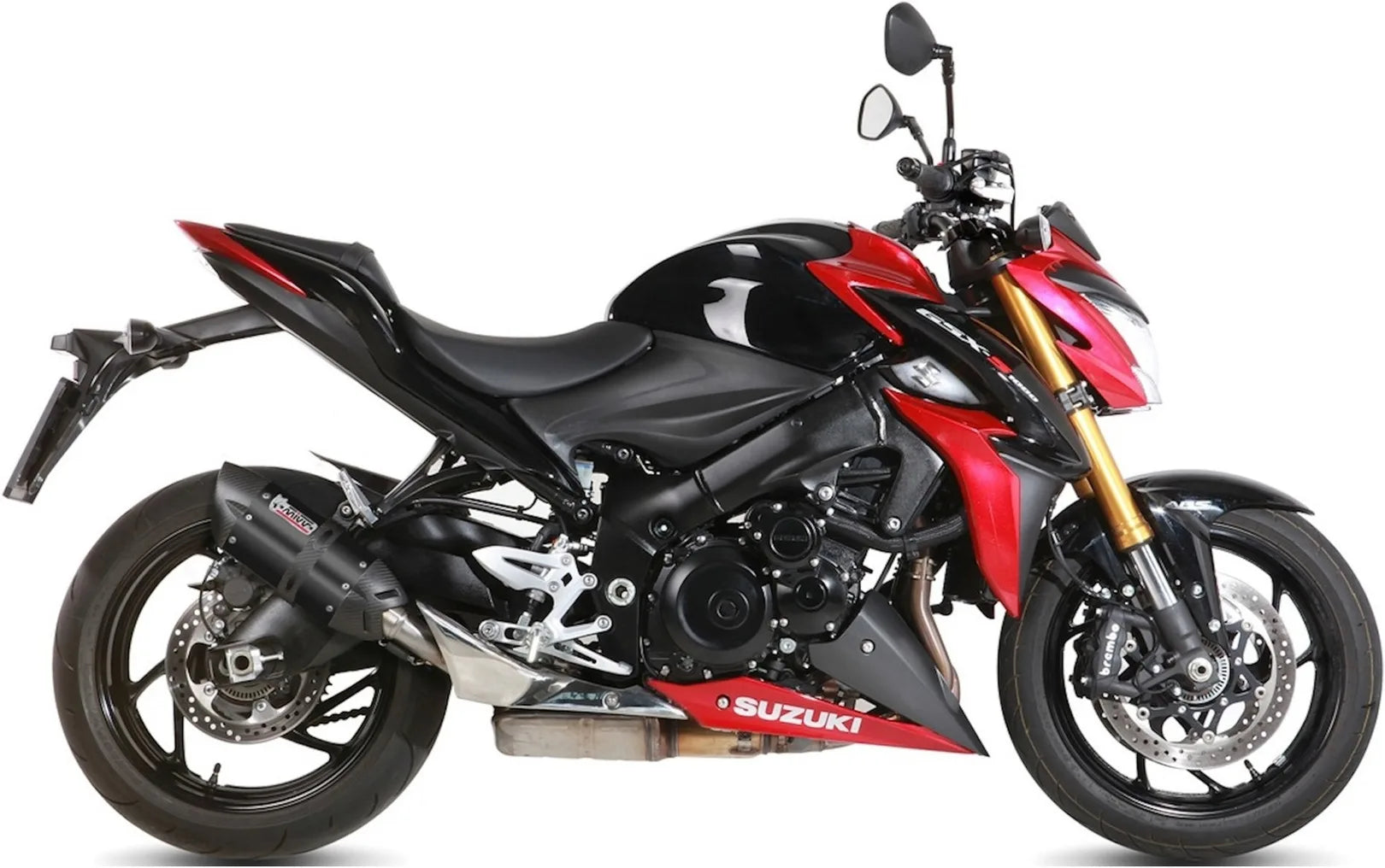 Système D'Échappement Homologué Au Niveau Sonore Suono Acier Noir Carbon - Mivv Compatible Avec Suzuki Gsx-S 1000 (2015-2020)
