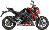 Système D'Échappement Homologué Au Niveau Sonore Suono Acier Noir Carbon - Mivv Compatible Avec Suzuki Gsx-S 1000 (2015-2020)