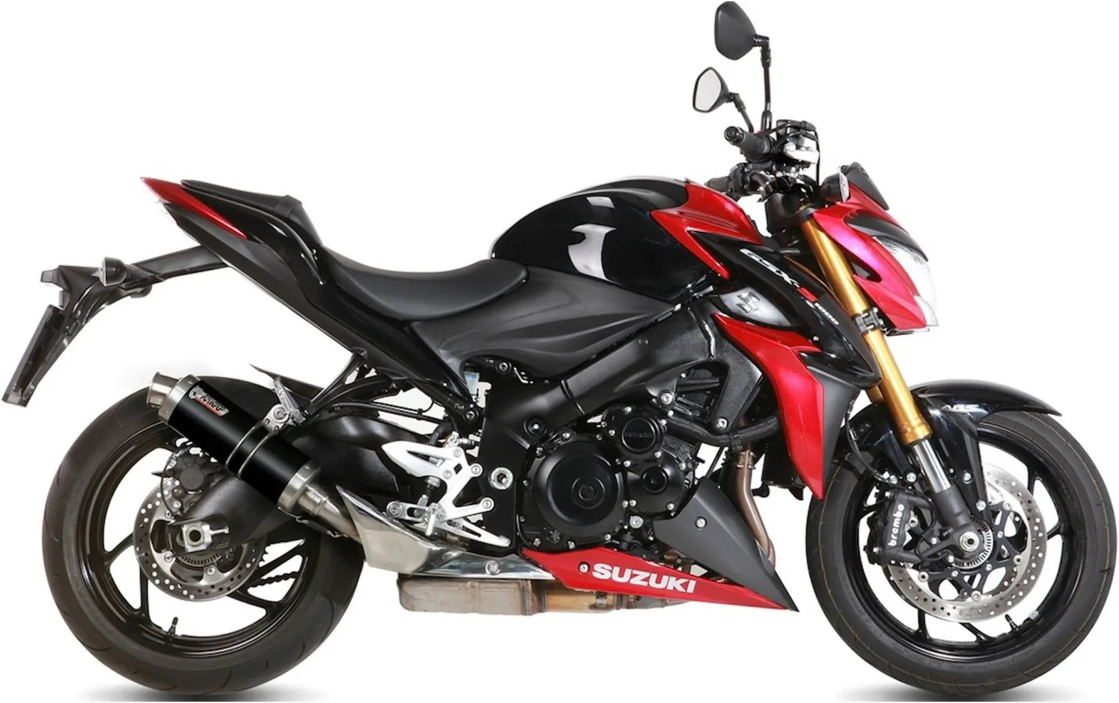 Système D'Échappement Homologué Au Niveau Sonore Gp Acier Noir - Mivv Compatible Avec Suzuki Gsx-S 1000 (2015-2020)