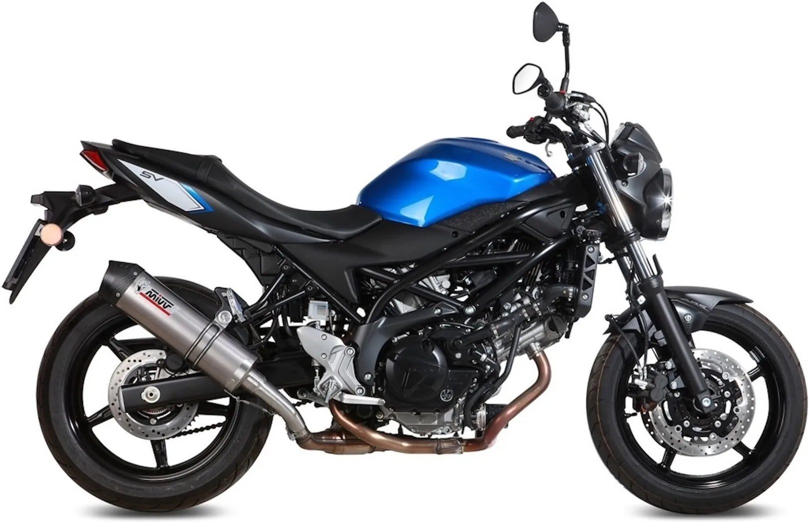 Système D'Échappement Homologué Au Niveau Sonore Oval Titanium Carbon - Mivv Compatible Avec Suzuki Sv 650 (2016-2024)