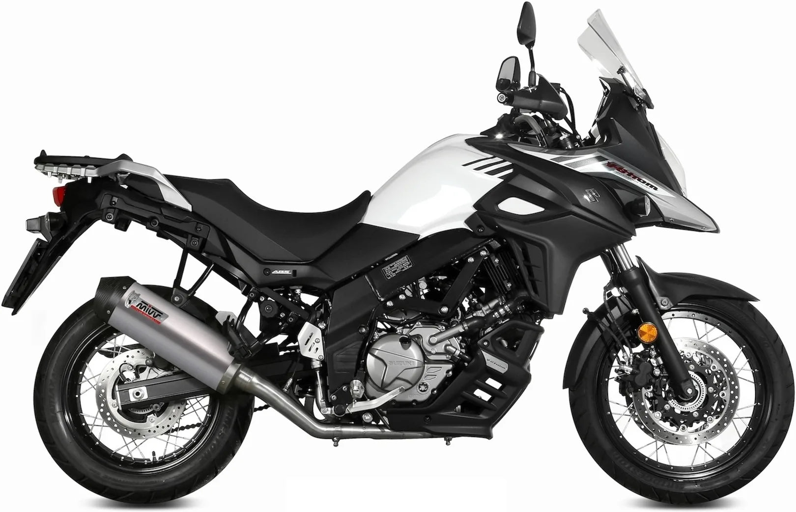 Système D'Échappement Catalytique Avec Homologation Acoustique Oval Titanium Carbon - Mivv Compatible Avec Suzuki Dl 650 V-Strom (2017-2024)