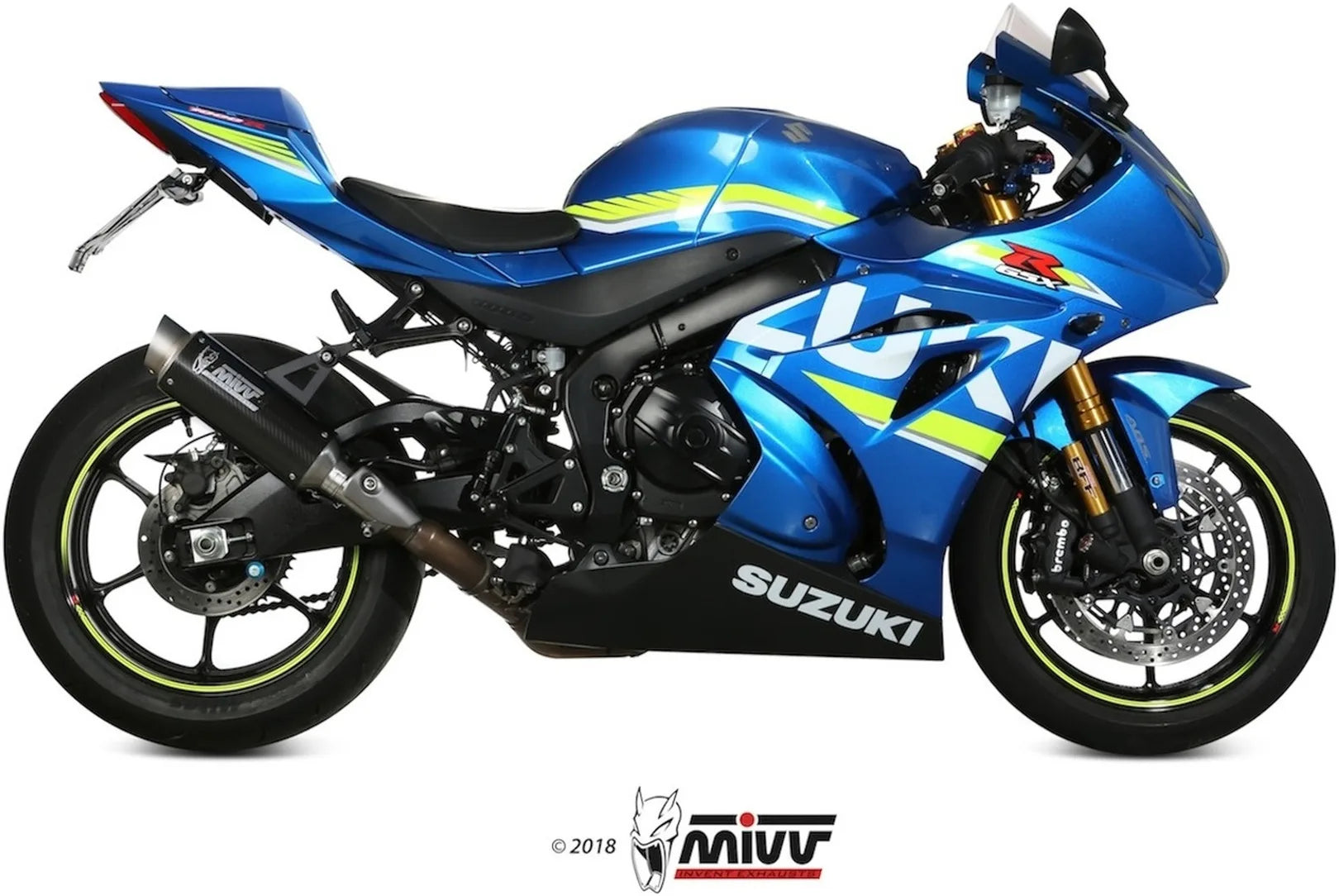 Système D'Échappement Homologué Au Niveau Sonore Gppro Acier Noir - Mivv Compatible Avec Suzuki Gsx-R 1000 (2017-2020)