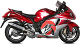 Double Sortie D'Échappement Homologuée Au Niveau Sonore Speed Edge Acier Noir Carbon - Mivv Compatible Avec Suzuki Gsx-R 1300 Hayabusa (2008-2017)