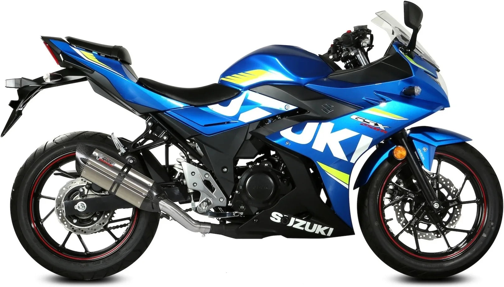 Système D'Échappement Homologué Au Niveau Sonore Suono Acier Carbon - Mivv Compatible Avec Suzuki Gsx 250 R (2017-2020)