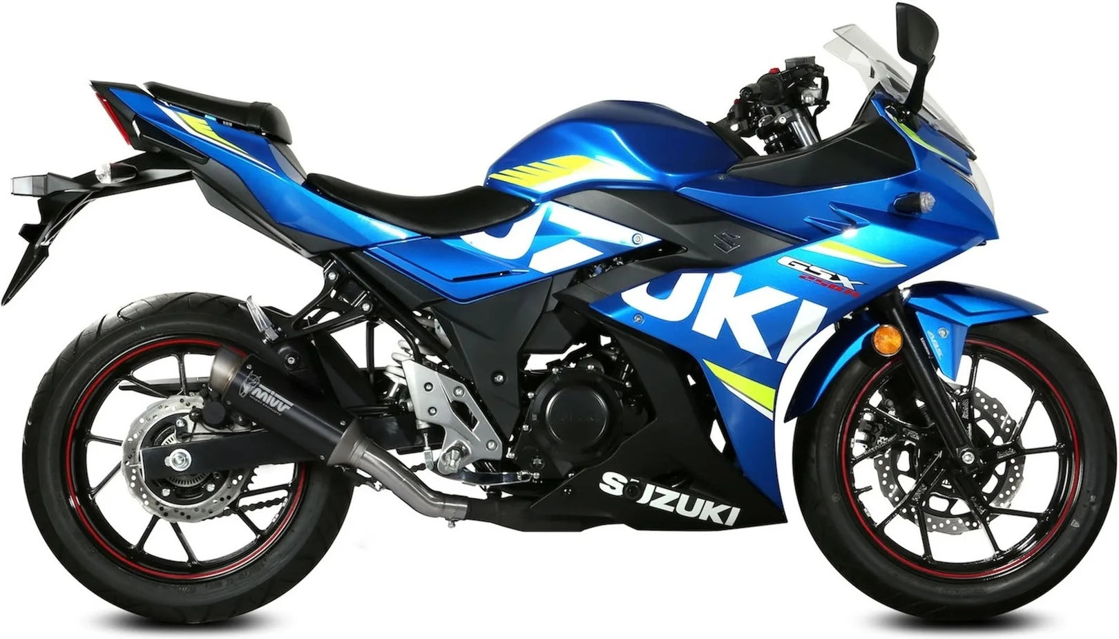 Système D'Échappement Homologué Au Niveau Sonore Gppro Acier Noir - Mivv Compatible Avec Suzuki Gsx 250 R (2017-2020)