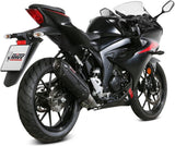 Complete Catalytic Exhaust System With Sound Certification Suono Steel Black Carbon - Mivv Compatible With Suzuki Gsx-R 125 (2017-2020)