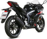 Système D'Échappement Complet Avec Catalyseur Et Homologation Acoustique Suono Acier Noir Carbon - Mivv Compatible Avec Suzuki Gsx-S 125 (2017-2020)