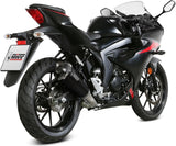 Système D'Échappement Complet Avec Catalyseur Et Homologation Acoustique Delta Race Acier Noir Carbon - Mivv Compatible Avec Suzuki Gsx-S 125 (2017-2020)