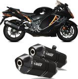 Double Sortie D'Échappement Homologuée Au Niveau Sonore Speed Edge Titanium Carbon - Mivv Compatible Avec Suzuki Gsx-R 1300 Hayabusa (2021-2024)