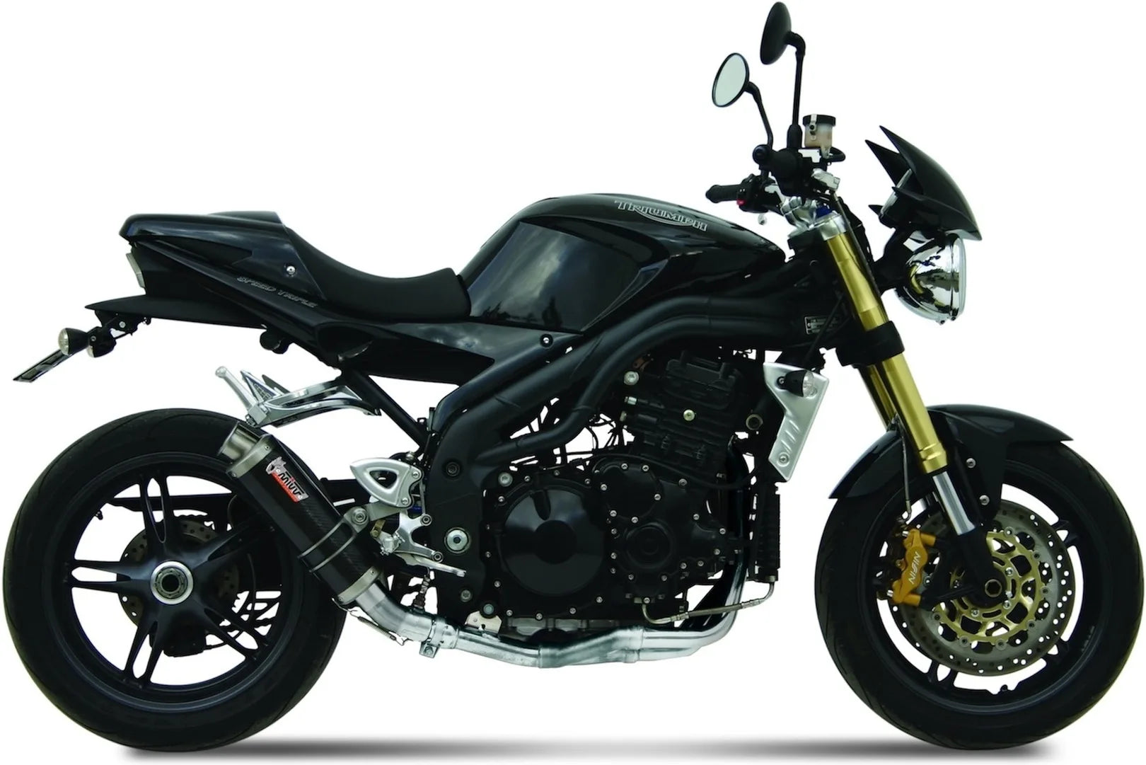 Système D'Échappement Catalytique Avec Homologation Acoustique Gp Carbon - Mivv Compatible Avec Triumph Speed Triple (2005-2006)